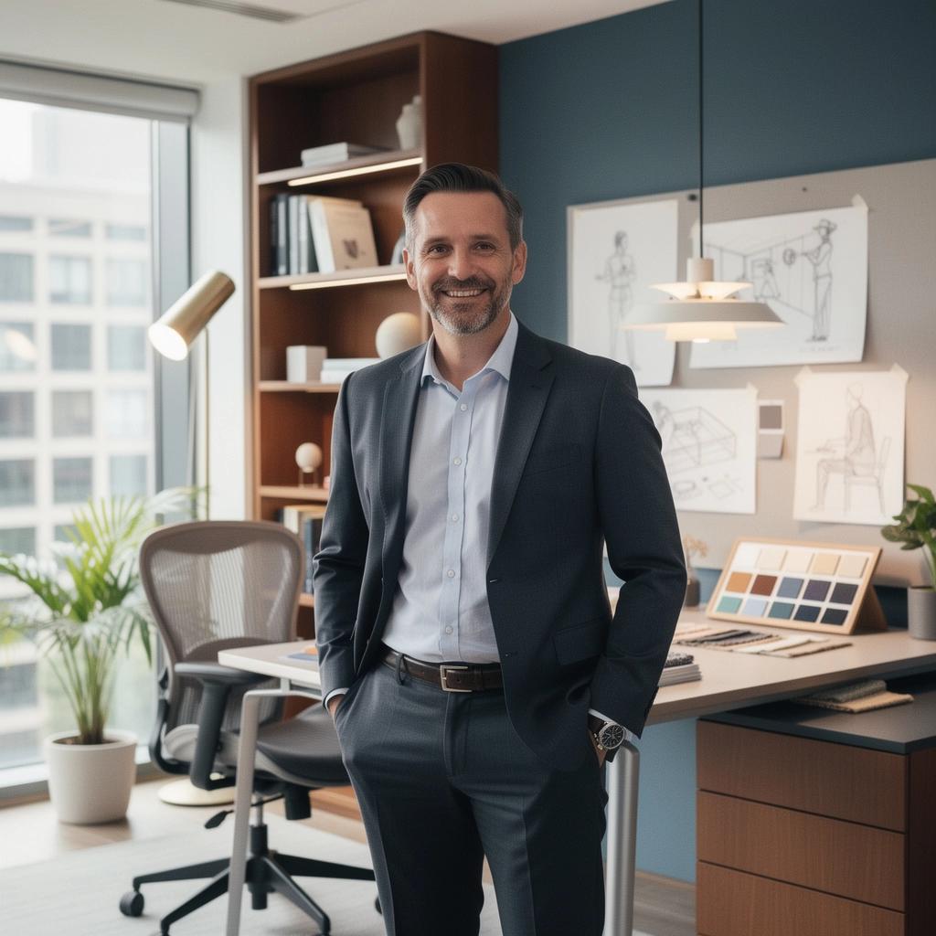 Зона ожидания с комфортными креслами и современным декором